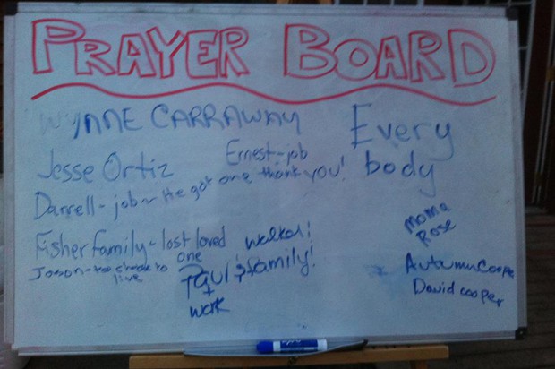 Prayer board 2/13/12