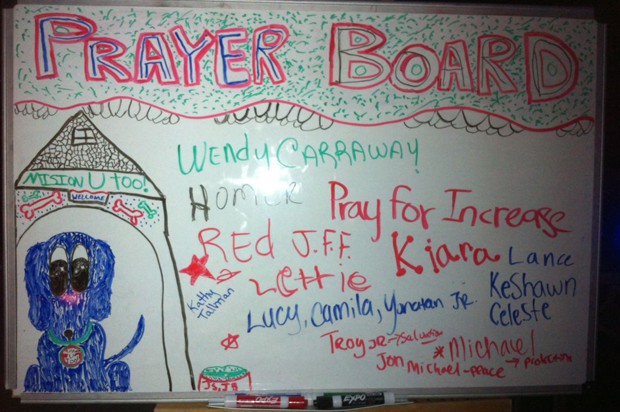 Prayer board 2/27/12